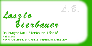 laszlo bierbauer business card